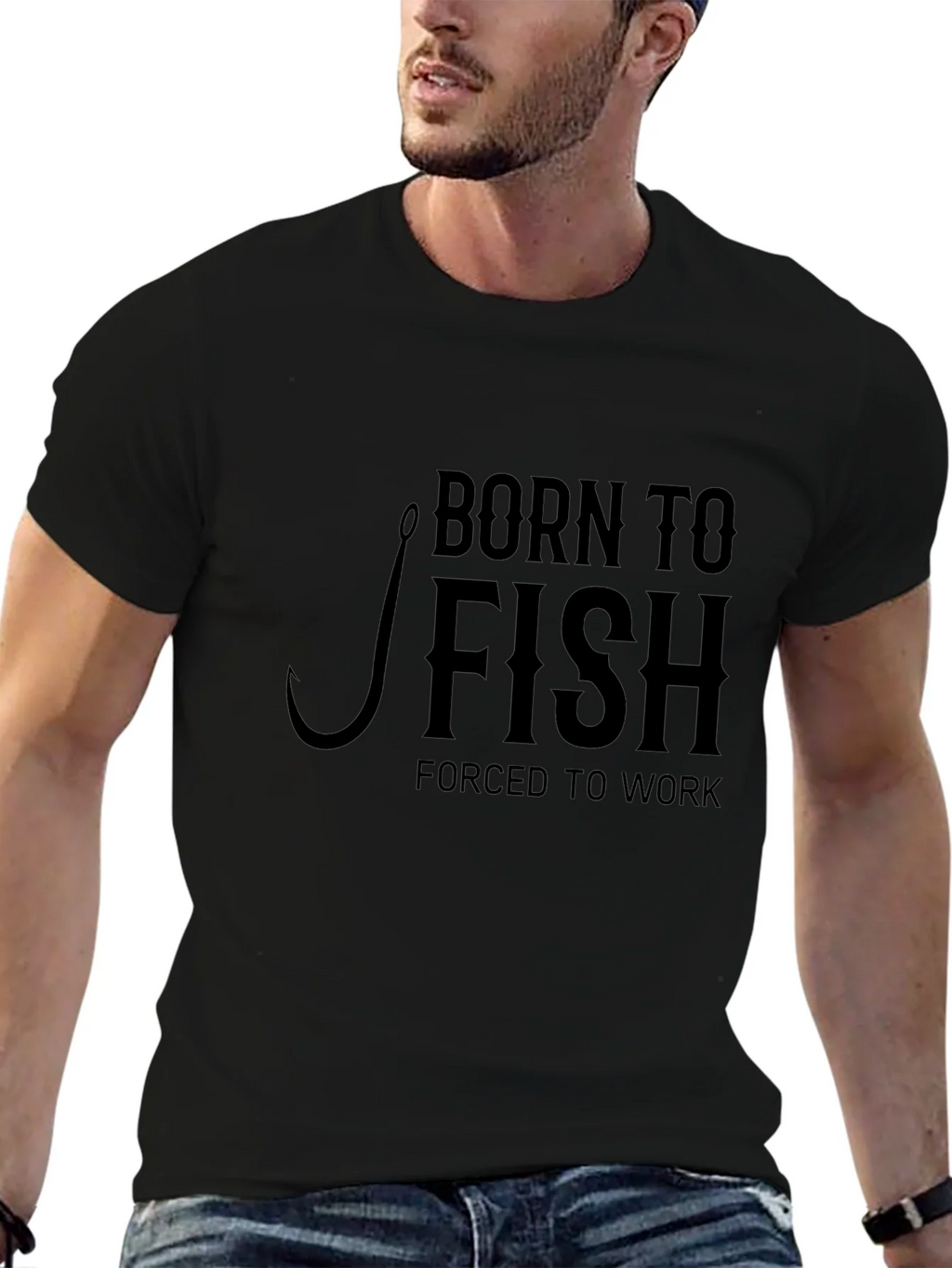 Born To Fish Black T-Shirt - Fishing Lover Tee product image 9