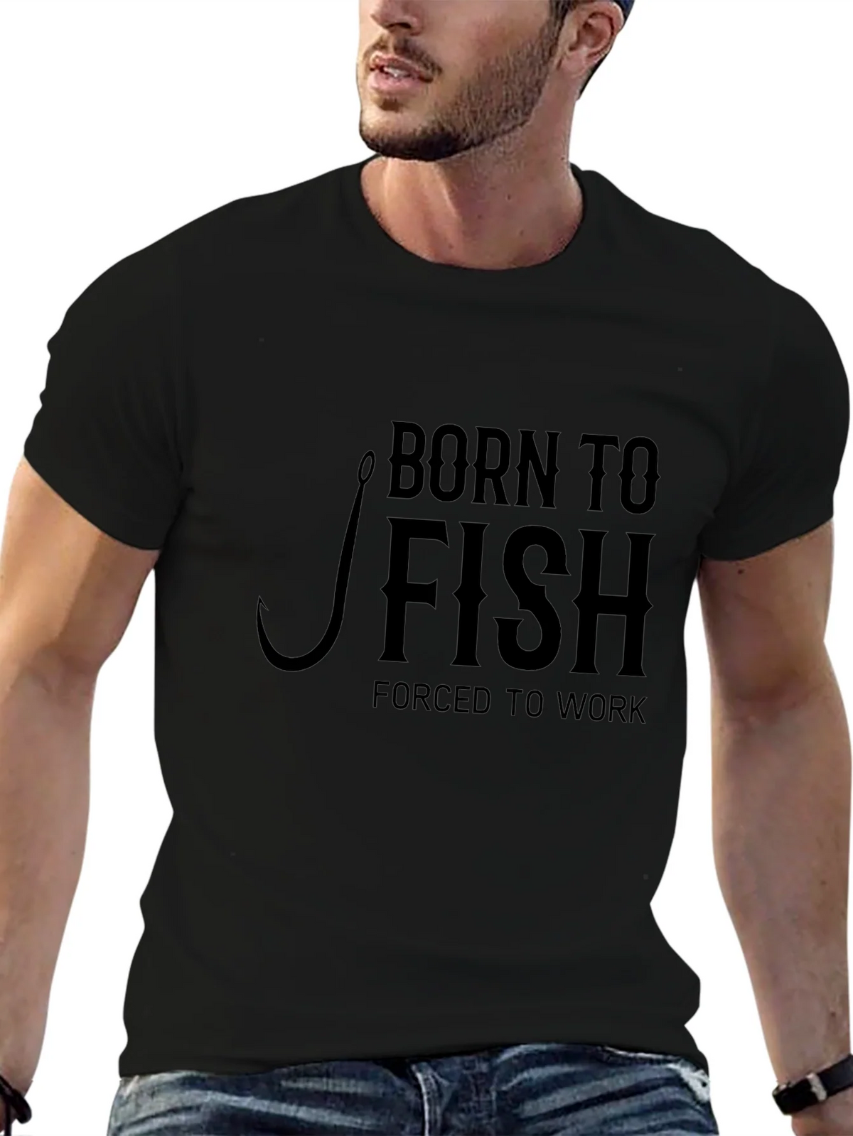Born To Fish Black T-Shirt - Fishing Lover Tee product image 9