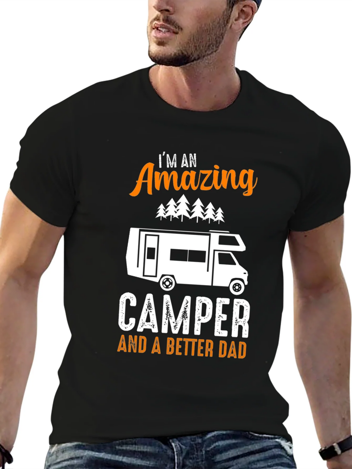 Amazing Camper Dad Graphic Tee product image 9