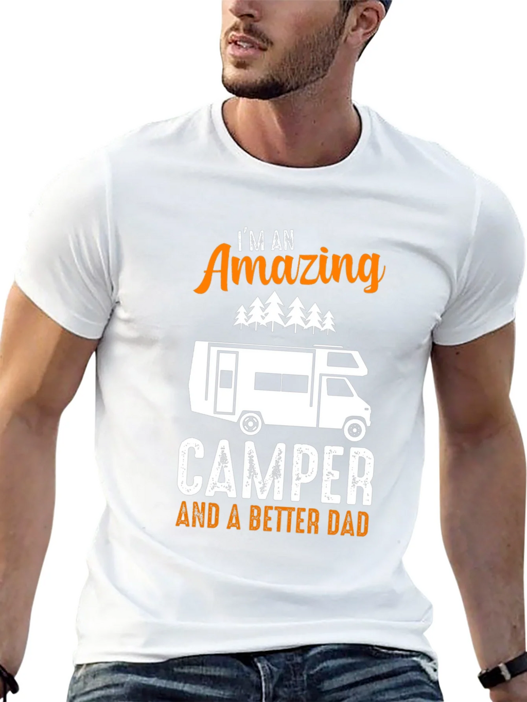 Amazing Camper Dad Graphic Tee product image 4