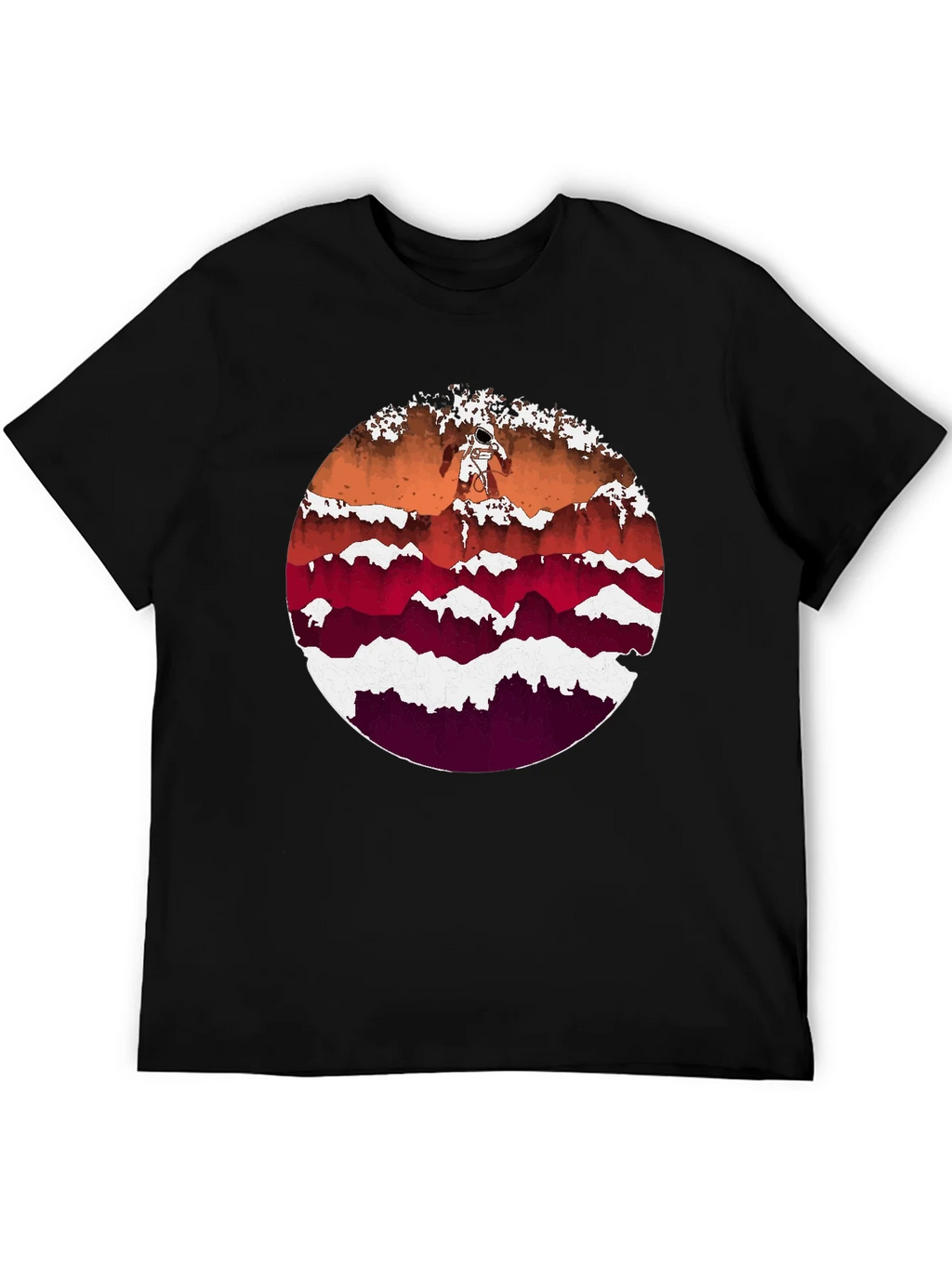 Astronaut Mountainscape Graphic Tee - Black product image 8