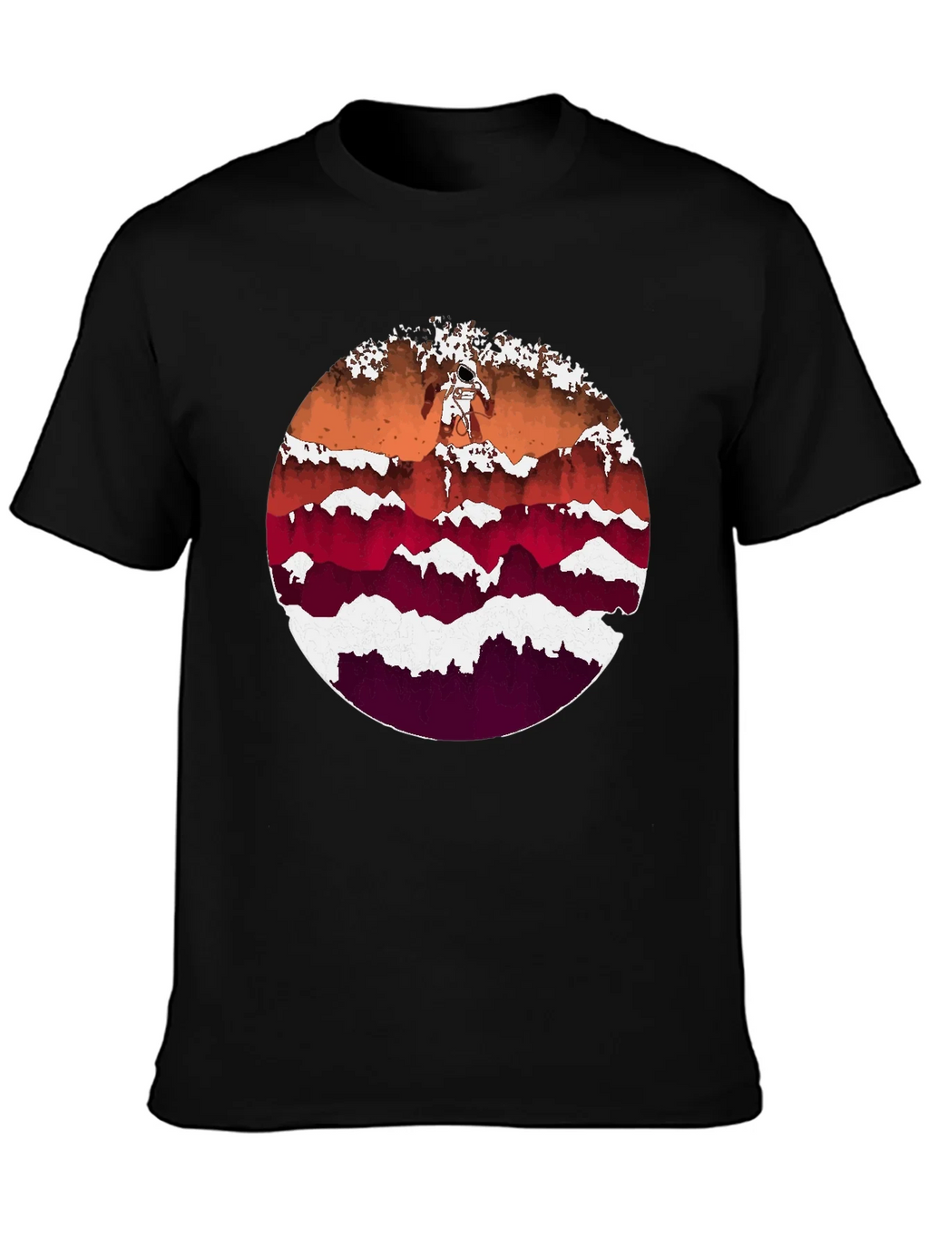Astronaut Mountainscape Graphic Tee - Black product image 6