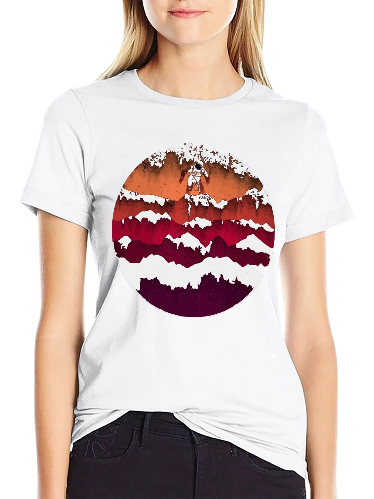 Astronaut Mountainscape Graphic Tee - Black product image 11
