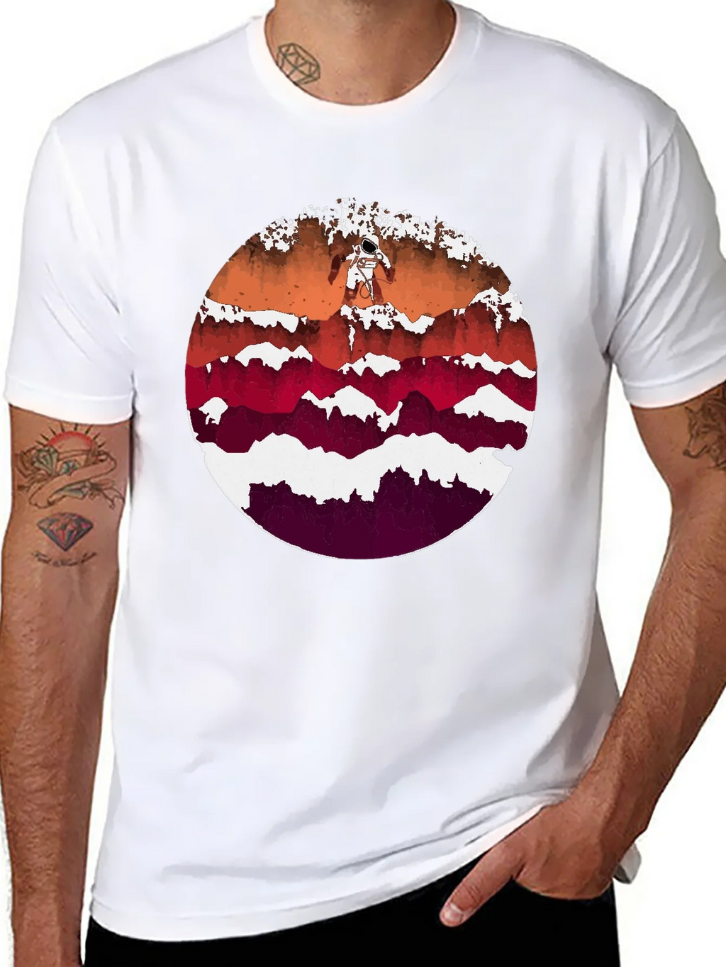 Astronaut Mountainscape Graphic Tee - Black product image 10