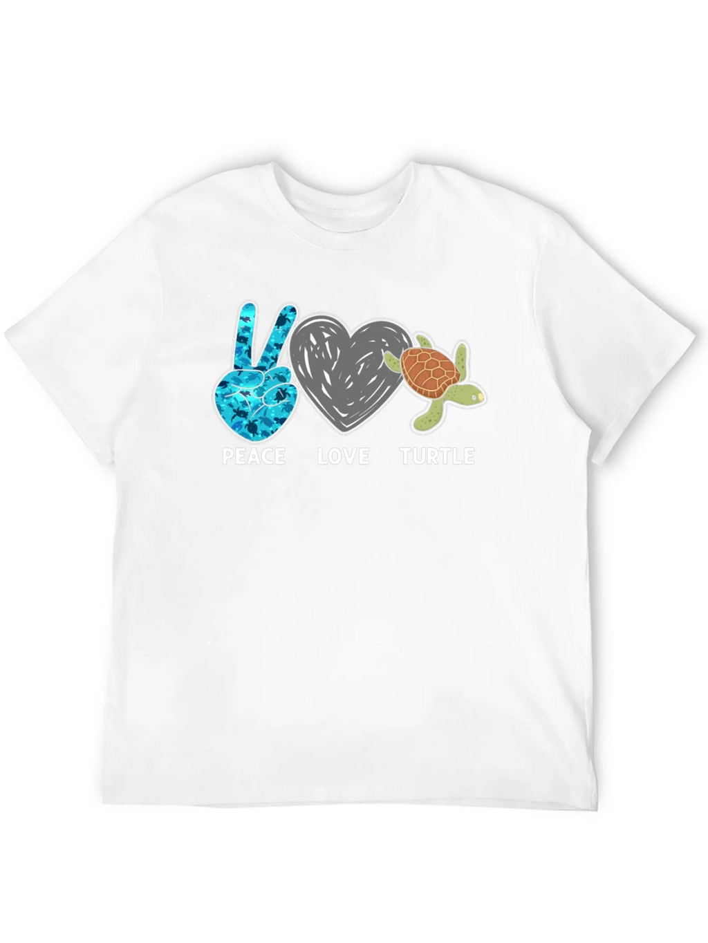 Peace Love Turtle Graphic T-Shirt product image 3