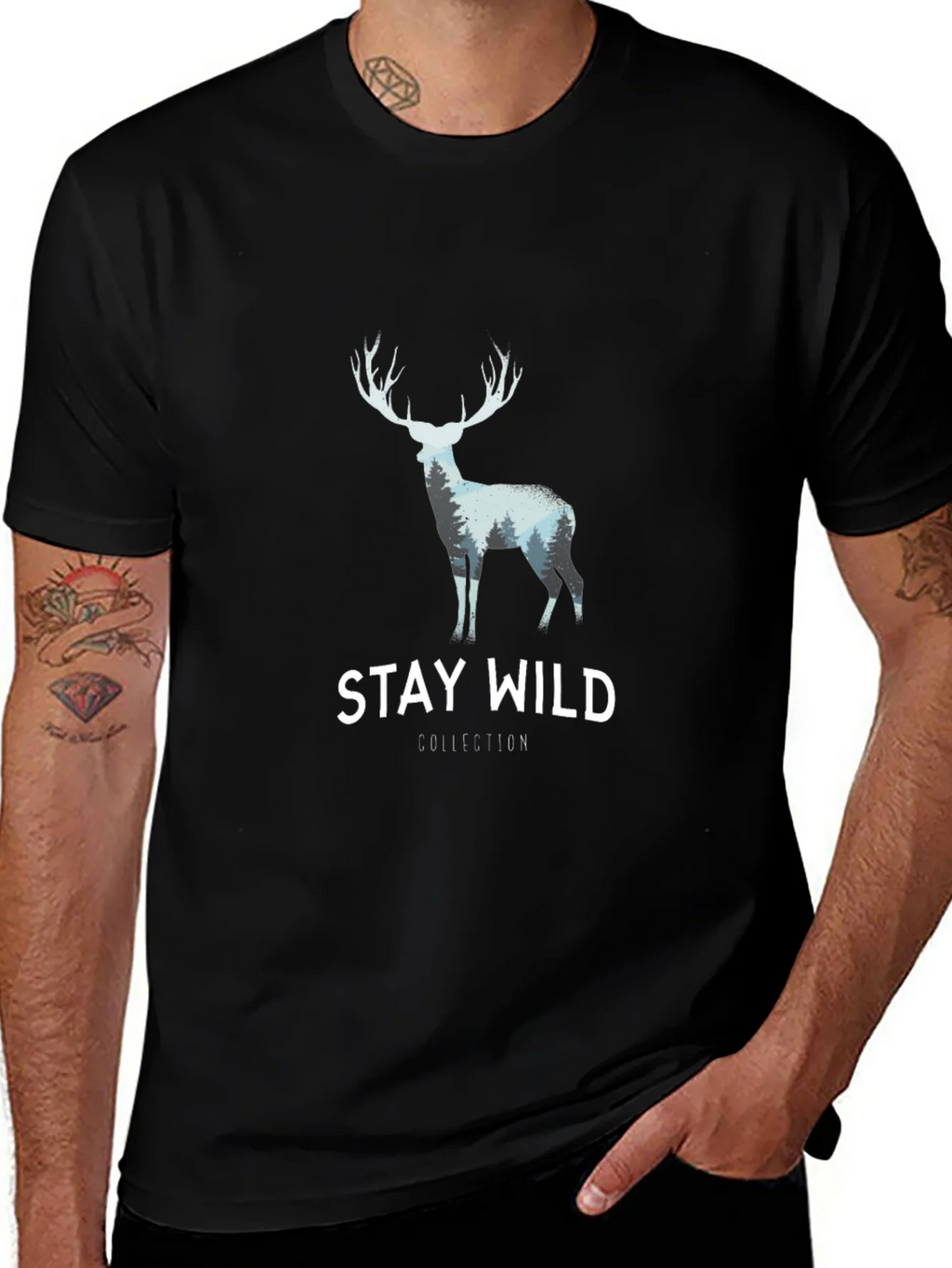 Stay Wild Graphic Tee - Deer Antler Design product image 1
