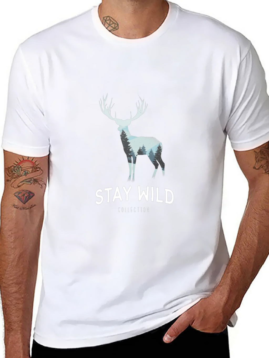Stay Wild Graphic Tee - Deer Antler Design product image 10