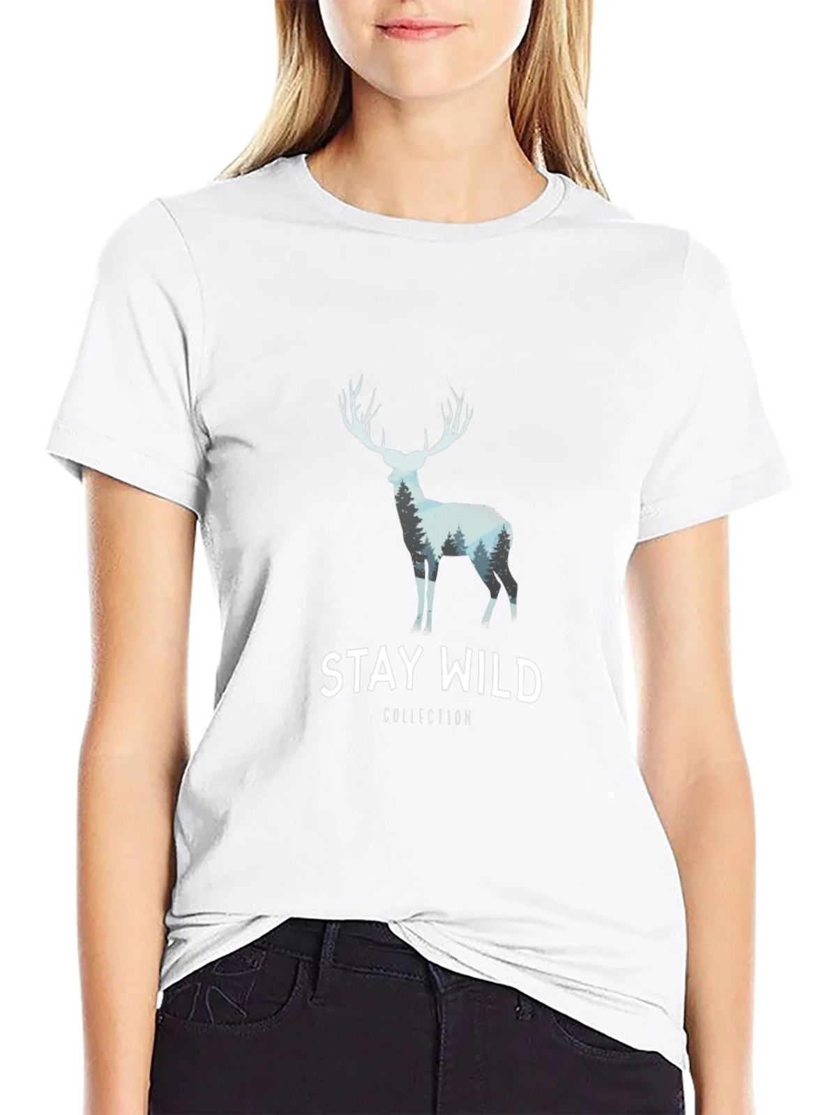 Stay Wild Graphic Tee - Deer Antler Design product image 11