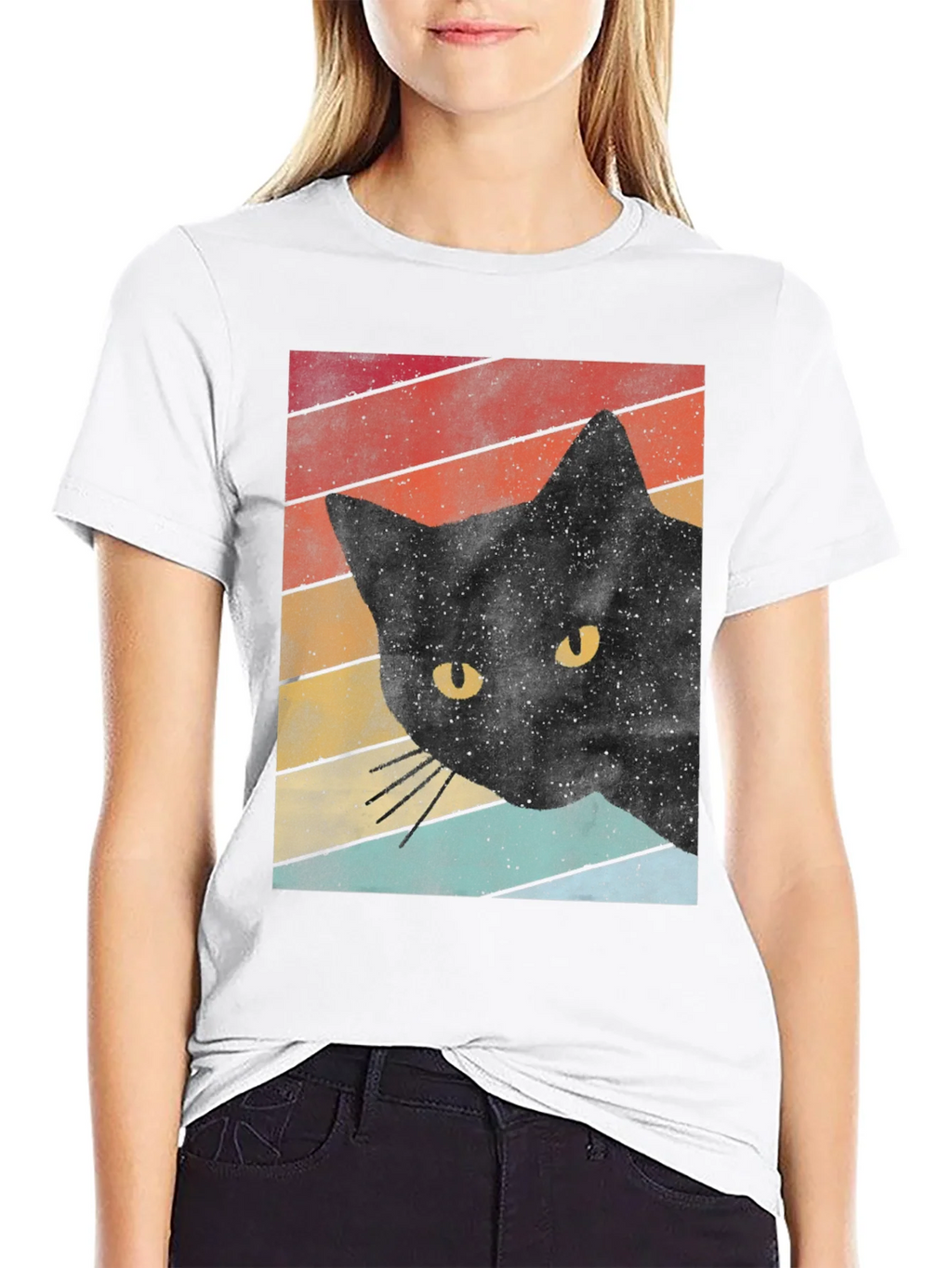 Retro Black Cat T-Shirt product image 11