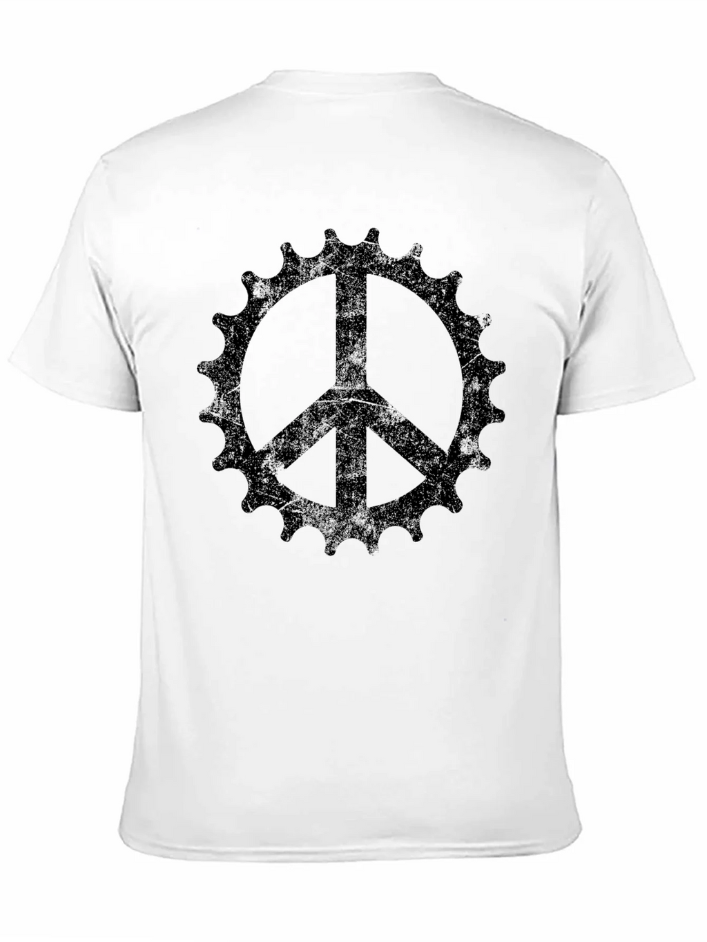 Peace Sign Bicycle Sprocket Graphic Tee product image 2
