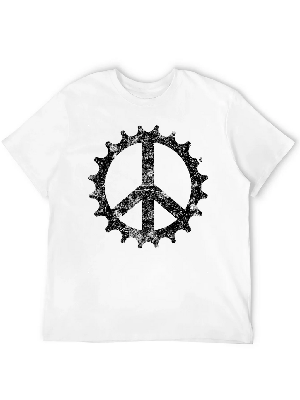 Peace Sign Bicycle Sprocket Graphic Tee product image 3