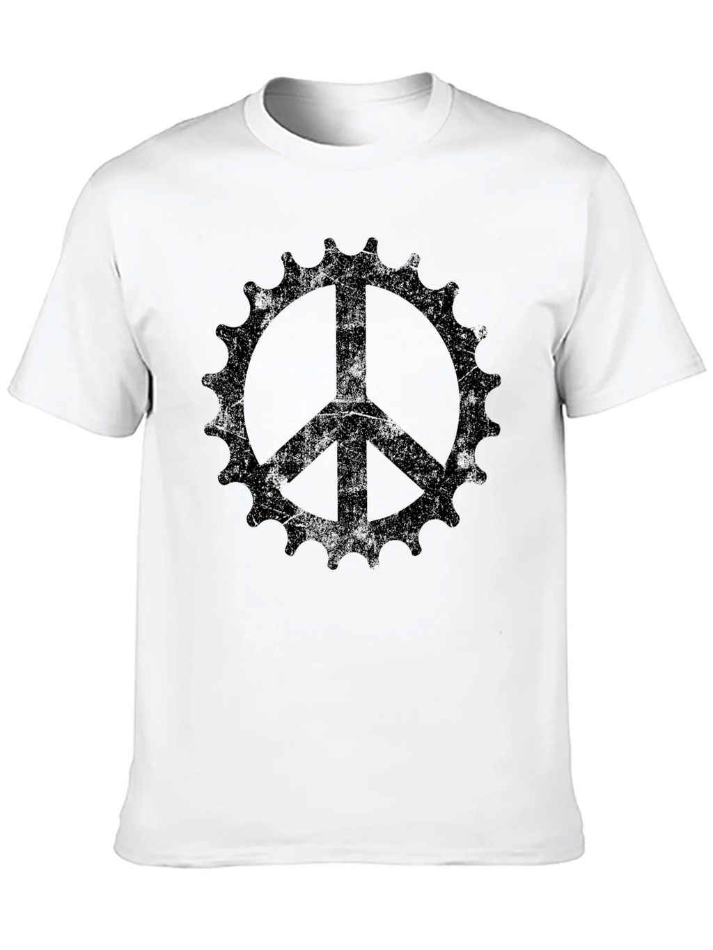 Peace Sign Bicycle Sprocket Graphic Tee product image 12