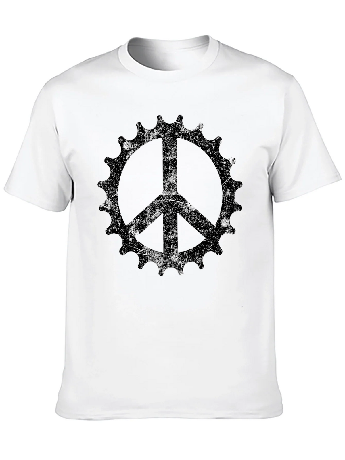 Peace Sign Bicycle Sprocket Graphic Tee product image 12