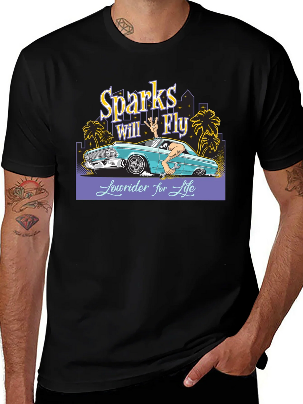 Sparks Will Fly Lowrider T-Shirt product image 1