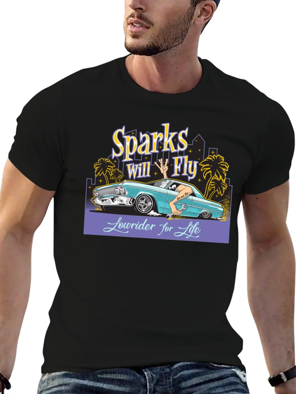 Sparks Will Fly Lowrider T-Shirt product image 9