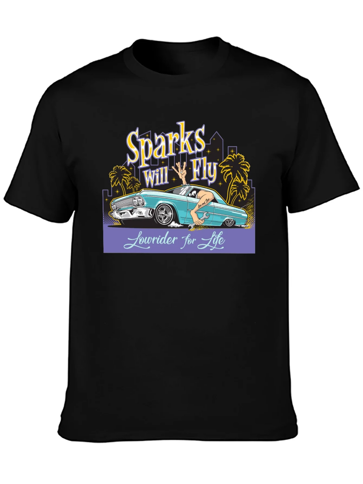 Sparks Will Fly Lowrider T-Shirt product image 6