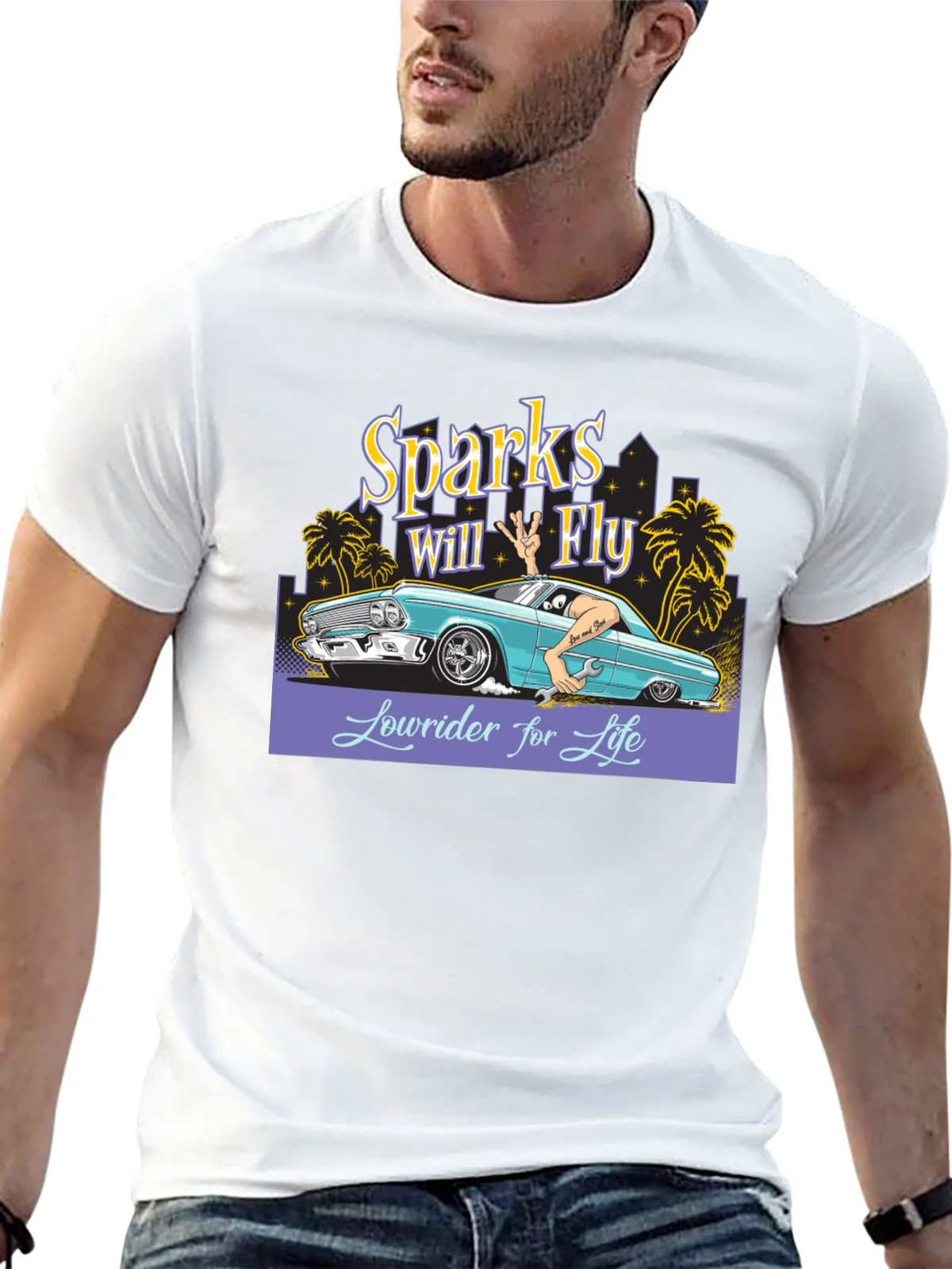 Sparks Will Fly Lowrider T-Shirt product image 4