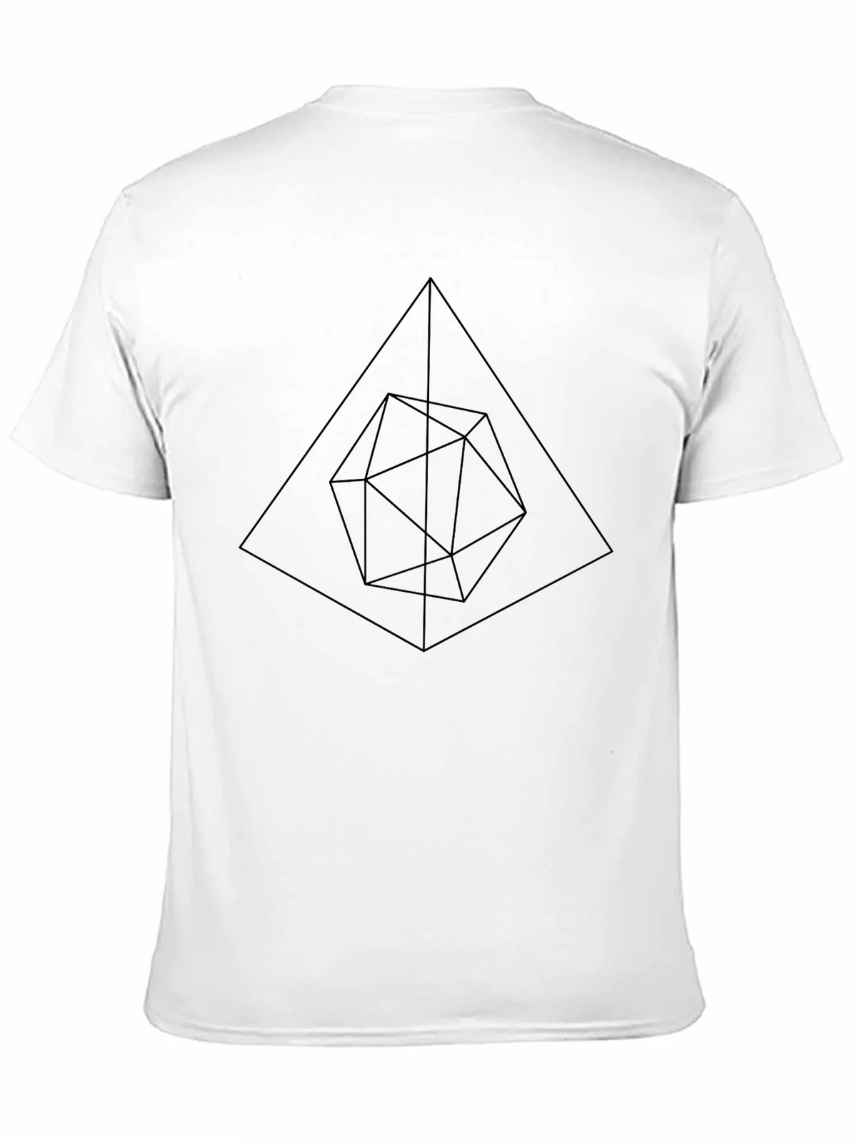 Geometric Black T-Shirt - Modern Minimalist Design product image 2
