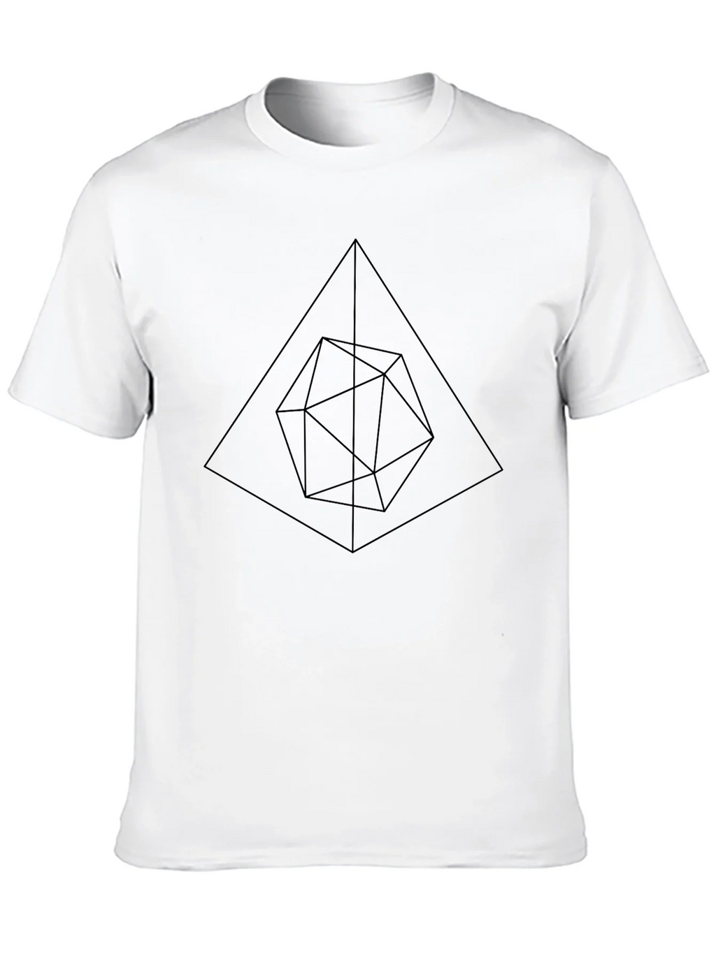 Geometric Black T-Shirt - Modern Minimalist Design product image 12