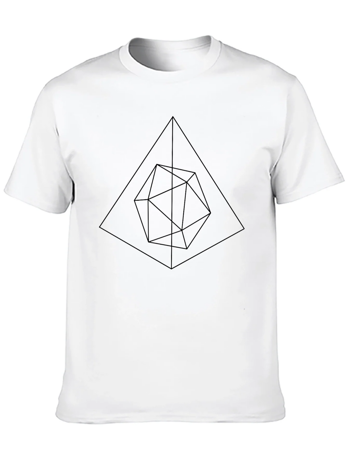 Geometric Black T-Shirt - Modern Minimalist Design product image 12