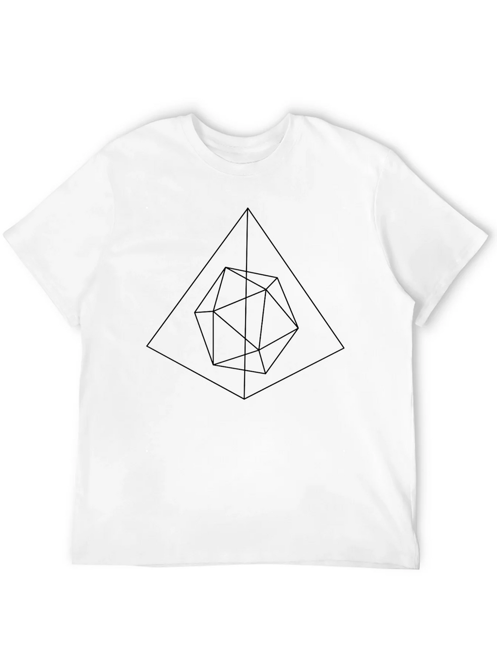 Geometric Black T-Shirt - Modern Minimalist Design product image 3