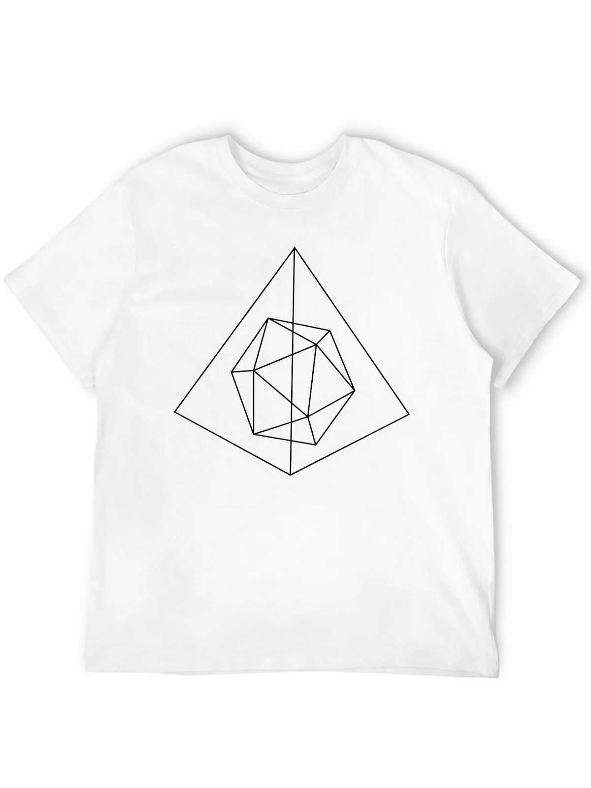 Geometric Black T-Shirt - Modern Minimalist Design product image 3