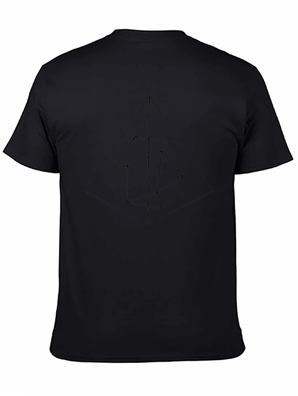 Geometric Black T-Shirt - Modern Minimalist Design product image 7