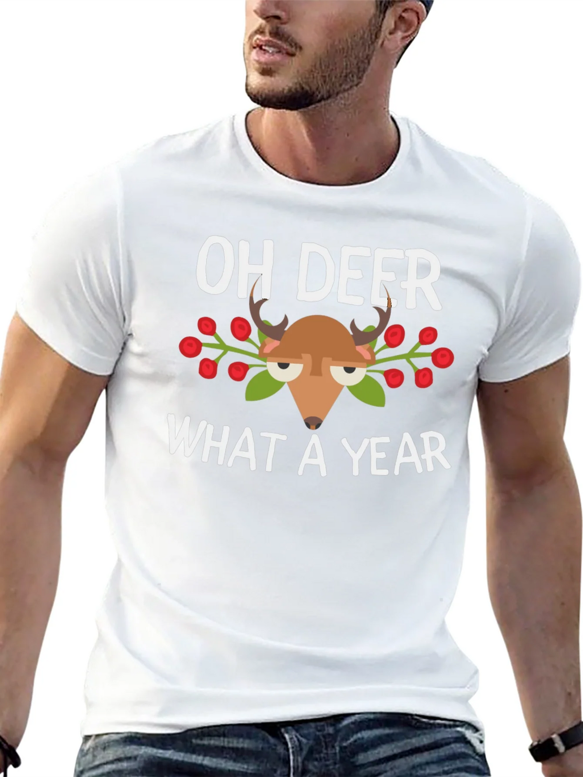 Oh Deer What a Year T-Shirt product image 4