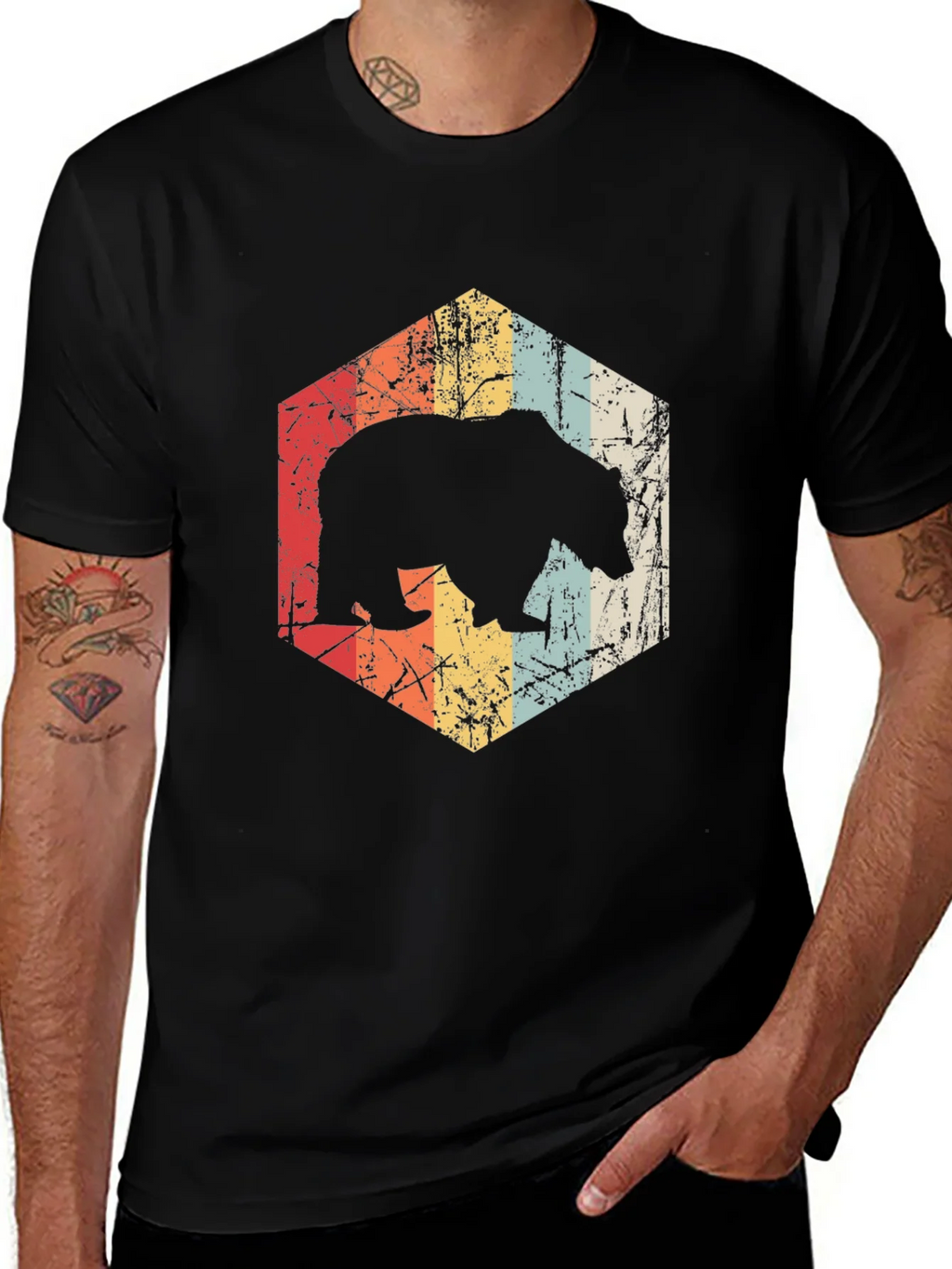Retro Bear Graphic T-Shirt product image 1