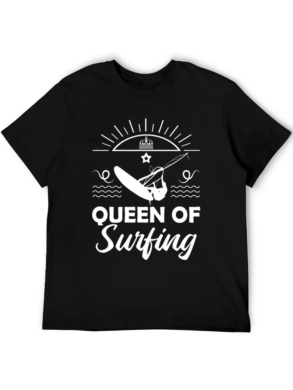 Queen of Surfing Black Graphic Tee product image 8