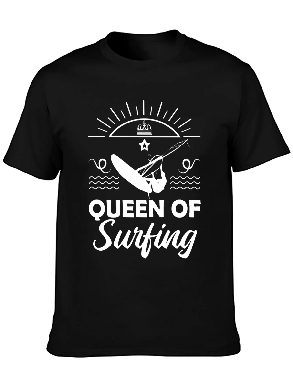 Queen of Surfing Black Graphic Tee product image 6