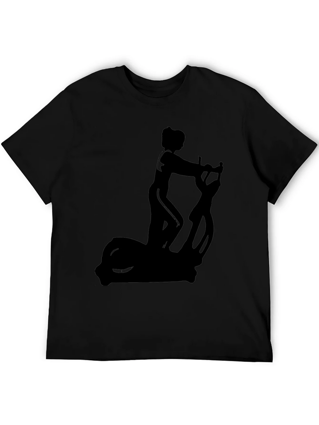 Black T-Shirt with Elliptical Trainer Graphic product image 8