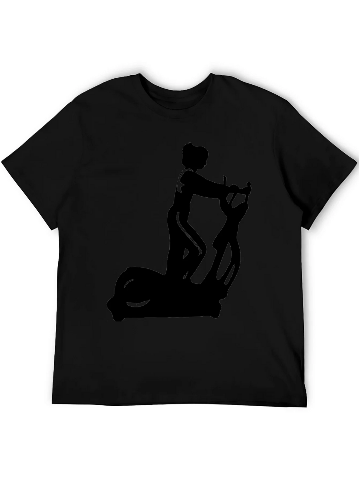 Black T-Shirt with Elliptical Trainer Graphic product image 8