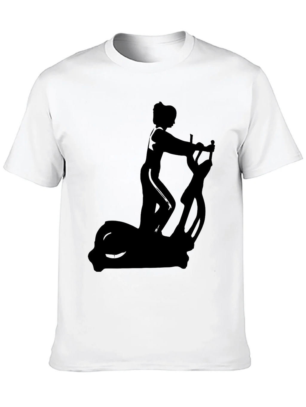 Black T-Shirt with Elliptical Trainer Graphic product image 12