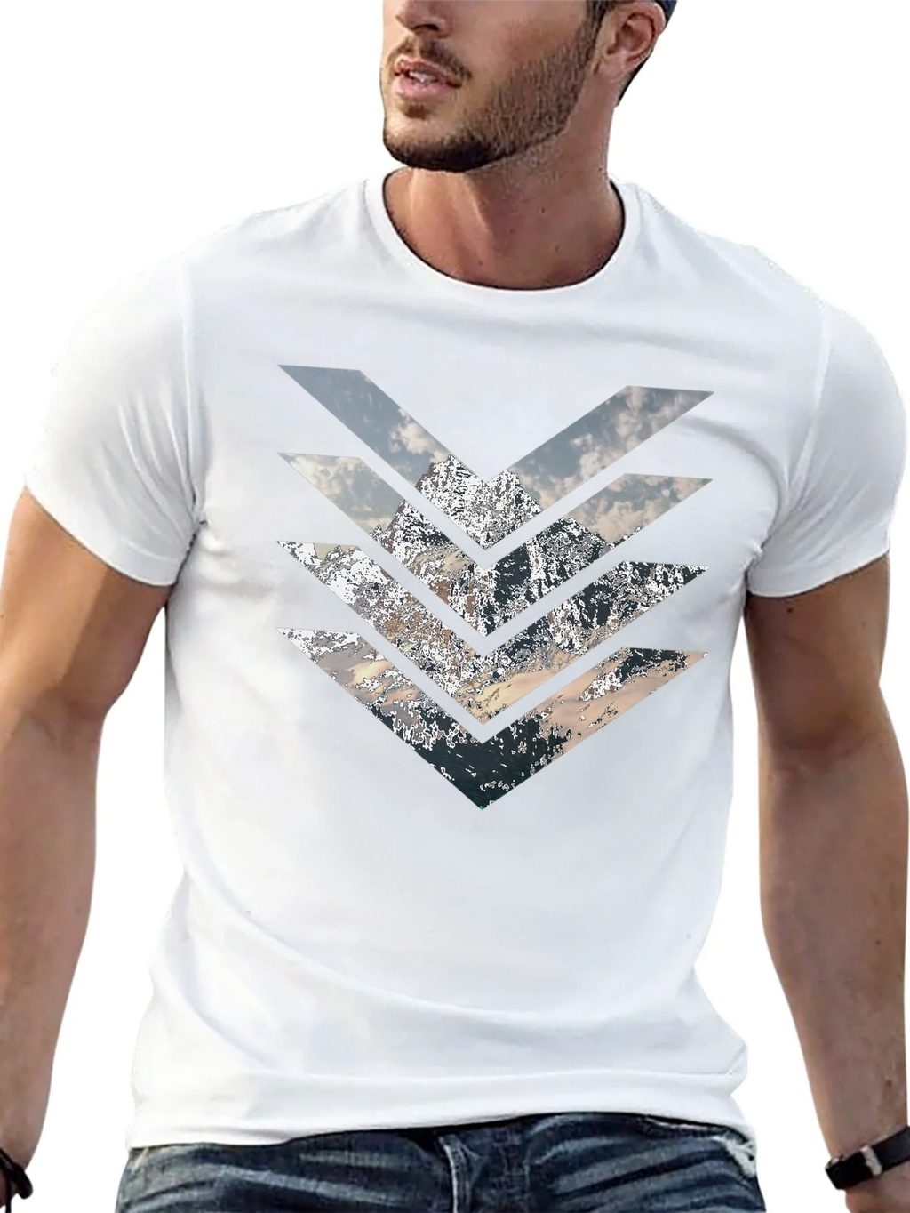 Mountain Arrow T-Shirt - Stylish Geometric Design product image 4