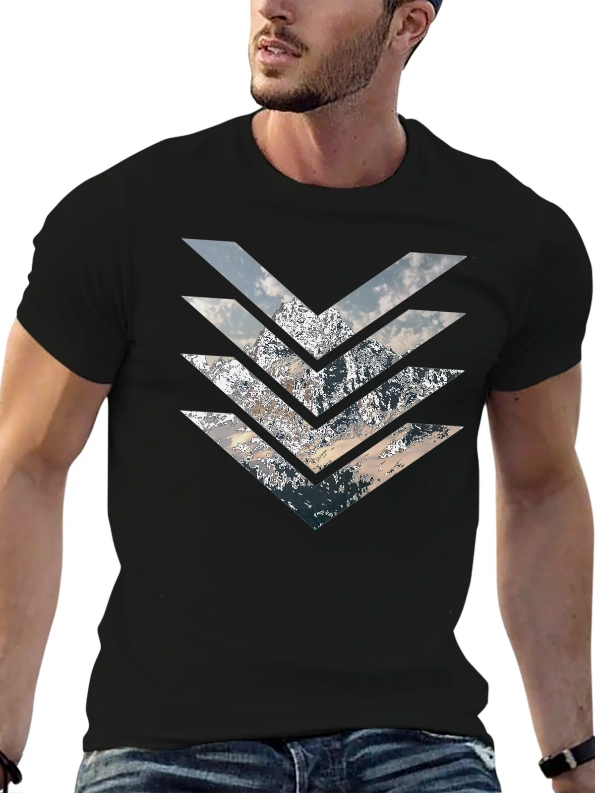 Mountain Arrow T-Shirt - Stylish Geometric Design product image 9