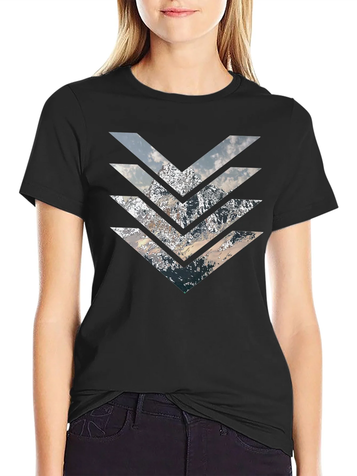 Mountain Arrow T-Shirt - Stylish Geometric Design product image 5