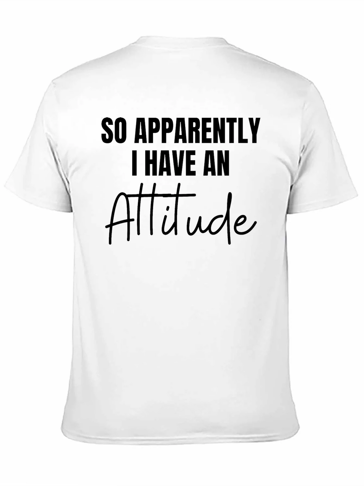 Attitude Black T-Shirt - Funny Slogan Tee product image 2