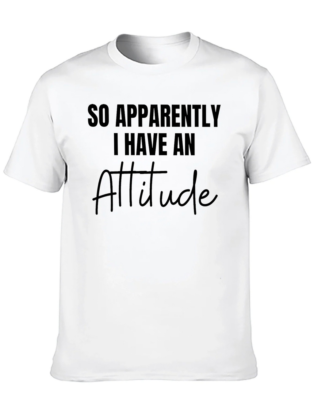 Attitude Black T-Shirt - Funny Slogan Tee product image 12