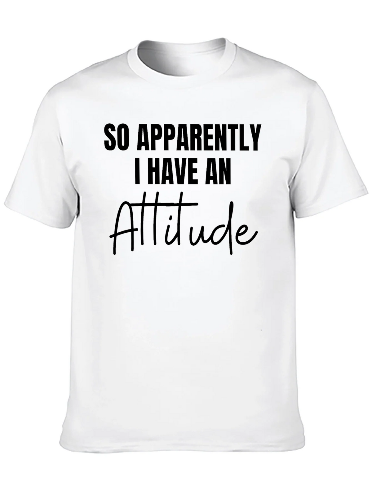 Attitude Black T-Shirt - Funny Slogan Tee product image 12
