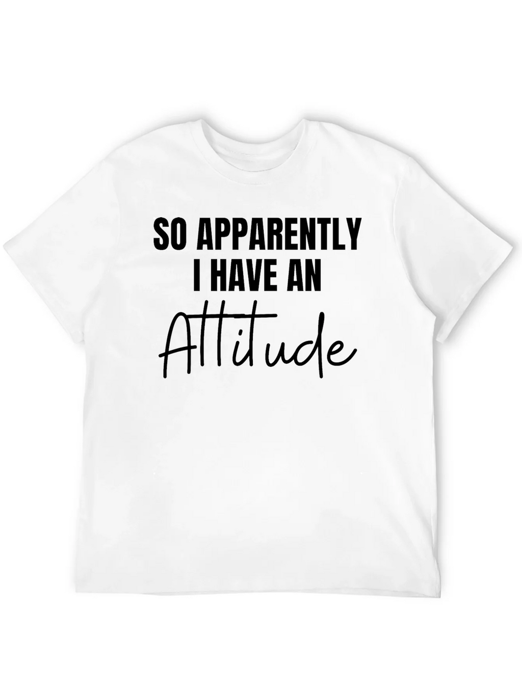 Attitude Black T-Shirt - Funny Slogan Tee product image 3