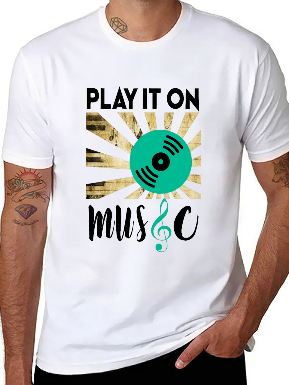 Play It On Music Graphic T-Shirt product image 9