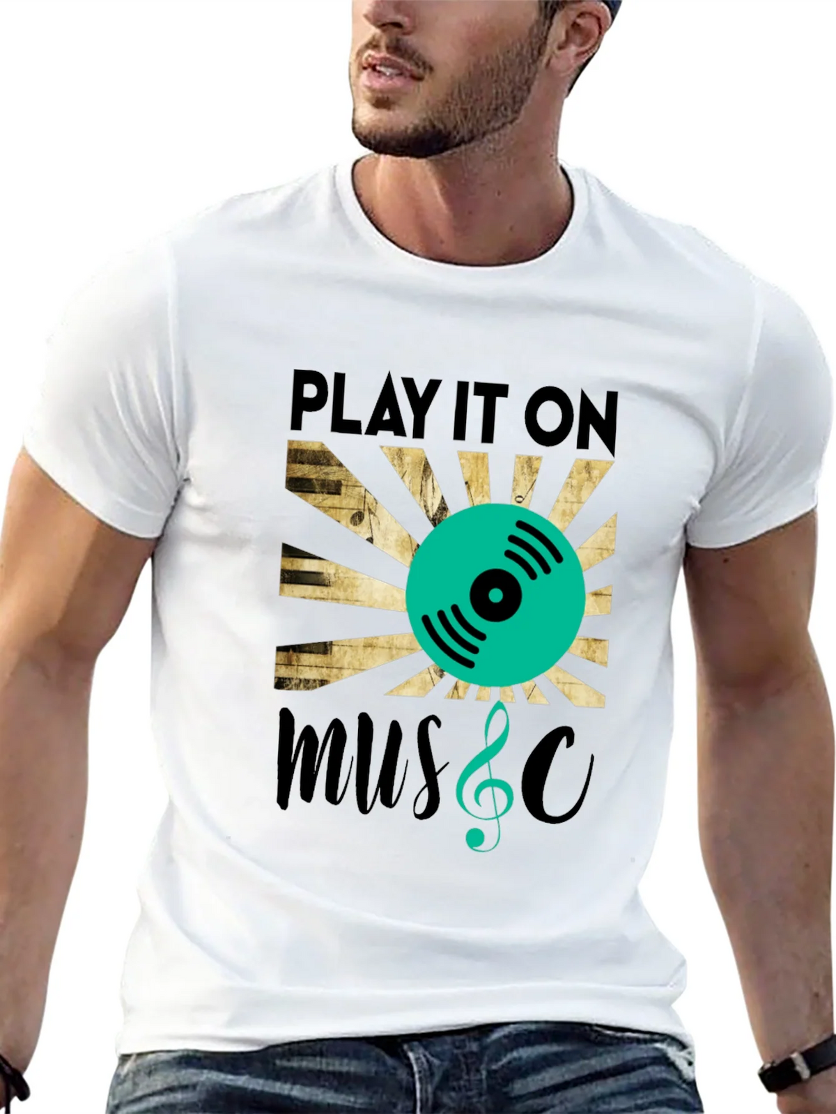 Play It On Music Graphic T-Shirt product image 3