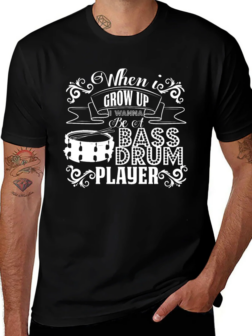 Bass Drum Player Graphic Tee - When I Grow Up product image 1