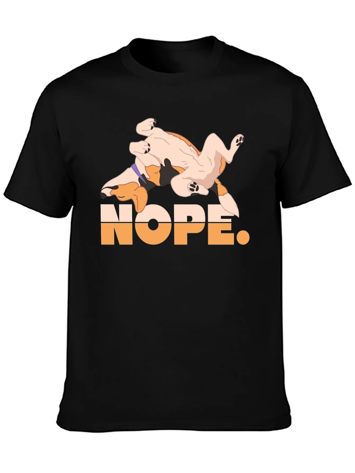 Nope. Dog Graphic Black T-Shirt product image 6