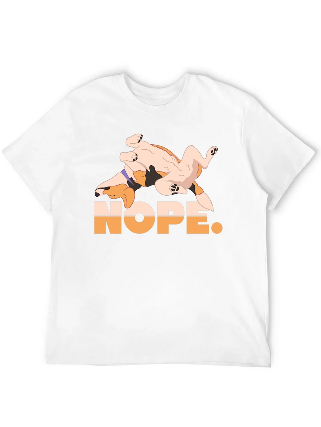 Nope. Dog Graphic Black T-Shirt product image 3