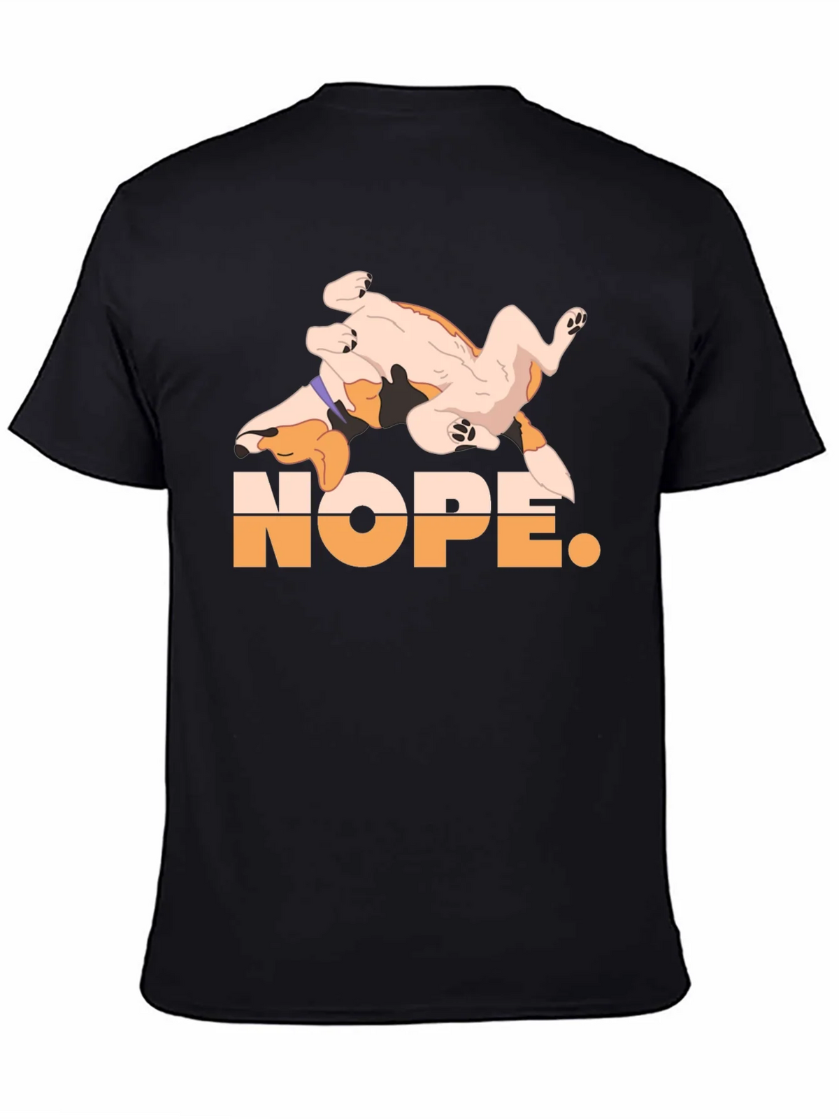 Nope. Dog Graphic Black T-Shirt product image 7