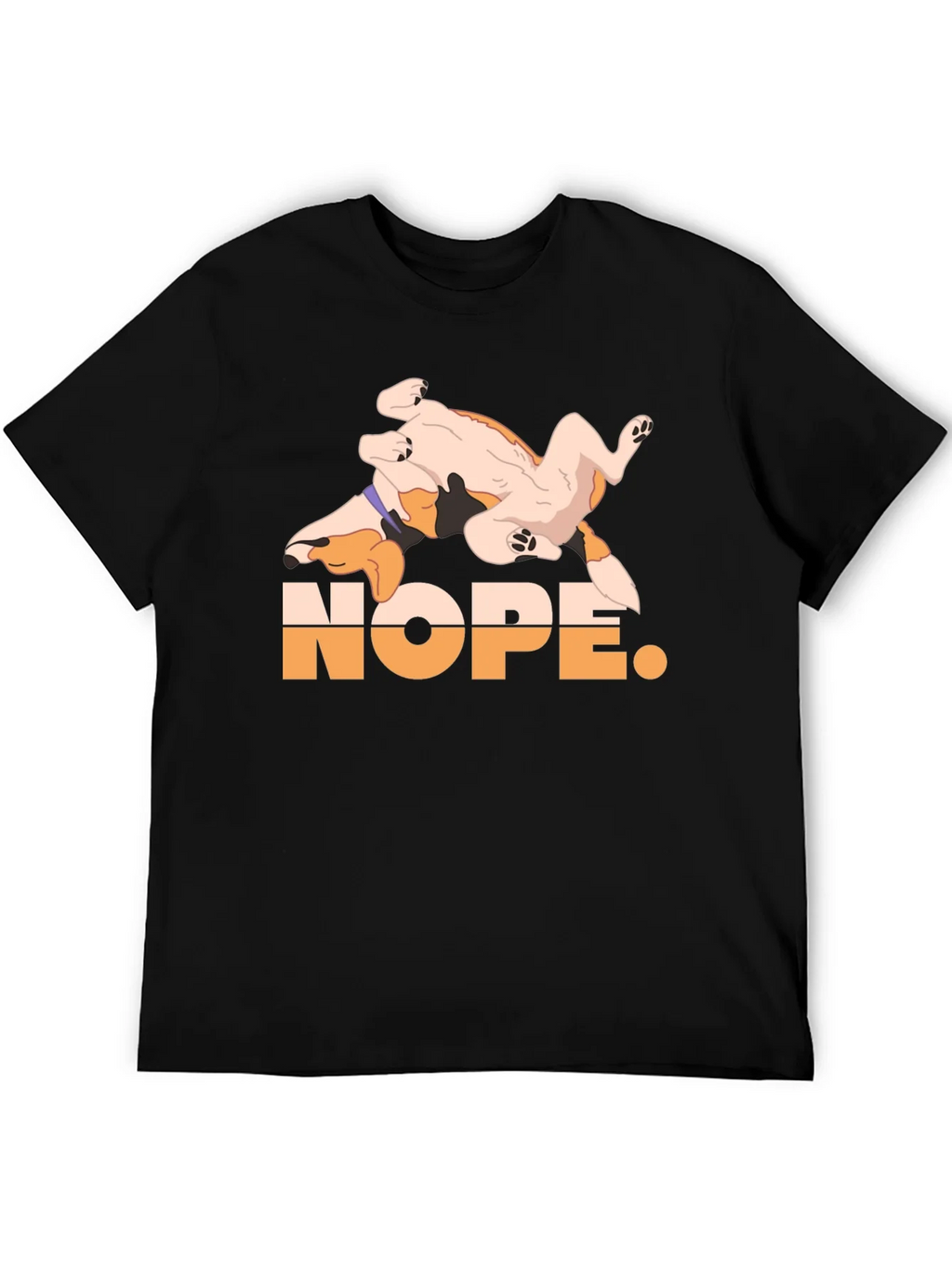 Nope. Dog Graphic Black T-Shirt product image 8
