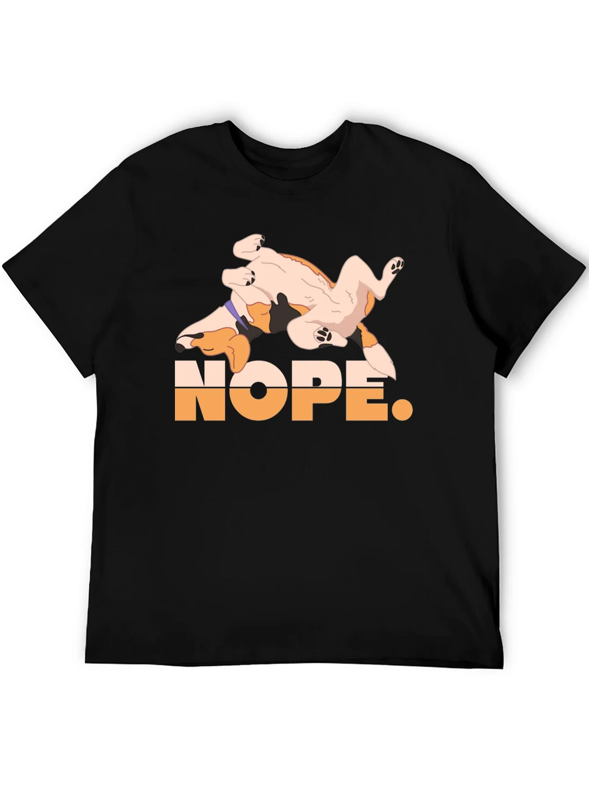 Nope. Dog Graphic Black T-Shirt product image 8