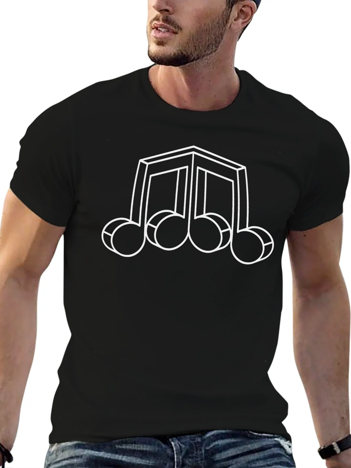 Abstract Music Note Graphic T-Shirt product image 9
